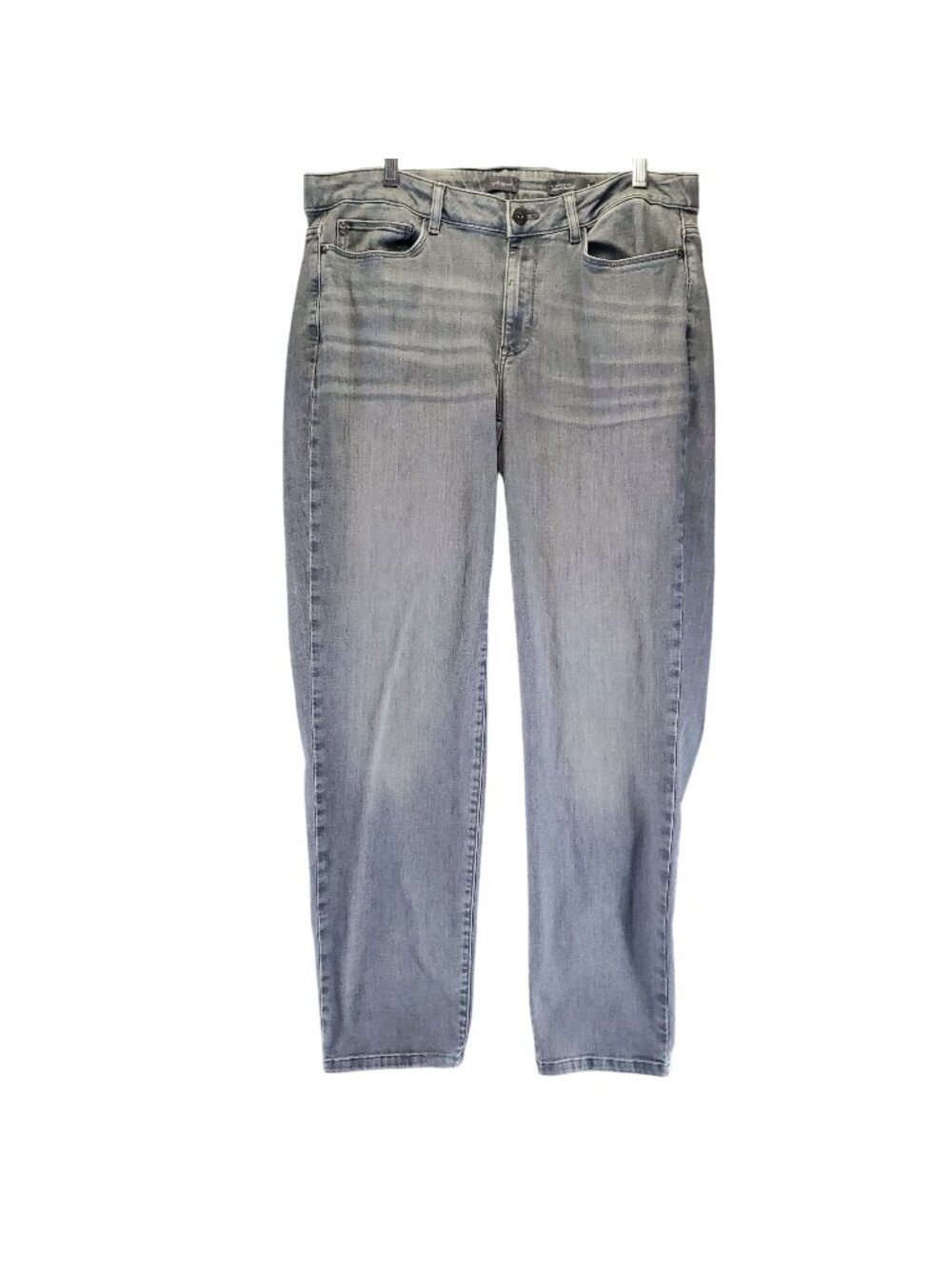J. Jill Jeans Womens Size 16 Gray Boyfriend Straight Ankle Stretch Denim *Read*